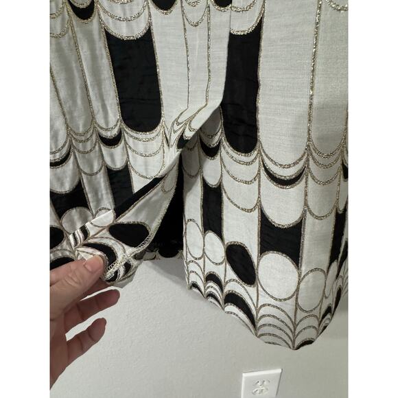 Trina Turk Sleeveless Sheath Dress Gold Accents Size 6 - Picture 4 of 7